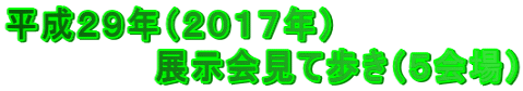 平成２９年（２０１７年） 　　　　　　展示会見て歩き（５会場）